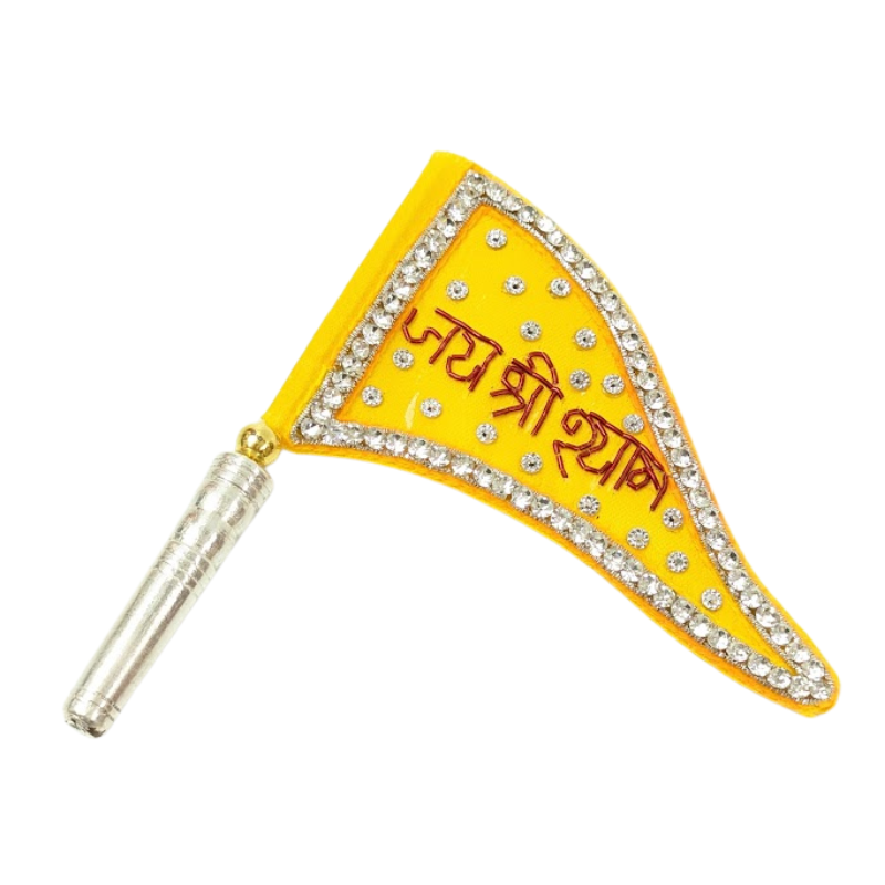 Pure Silver Jai Shree Shyam Dwaja Flag Khatu Shriramsilverworks