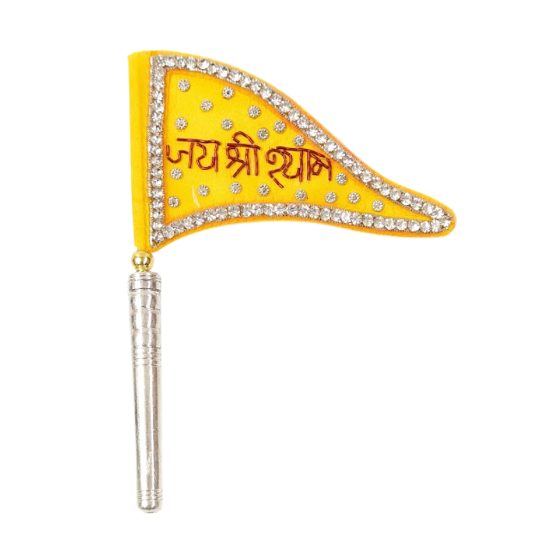 Pure Silver Jai Shree Shyam Dwaja Flag Khatu Shriramsilverworks