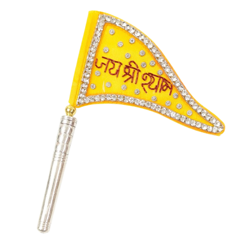 Pure Silver Jai Shree Shyam Dwaja Flag Khatu Shriramsilverworks
