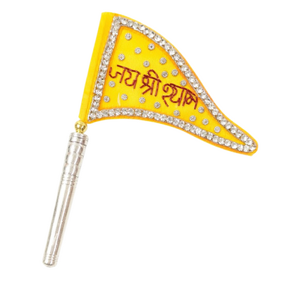 Pure Silver Jai Shree Shyam Dwaja Flag Khatu Shriramsilverworks