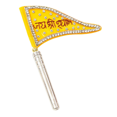 Pure Silver Jai Shree Shyam Dwaja Flag Khatu Shriramsilverworks