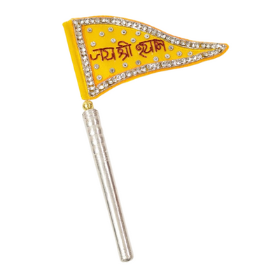 Pure Silver Jai Shree Shyam Dwaja Flag Khatu Shriramsilverworks