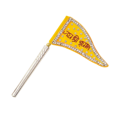 Pure Silver Jai Shree Shyam Dwaja Flag Khatu Shriramsilverworks