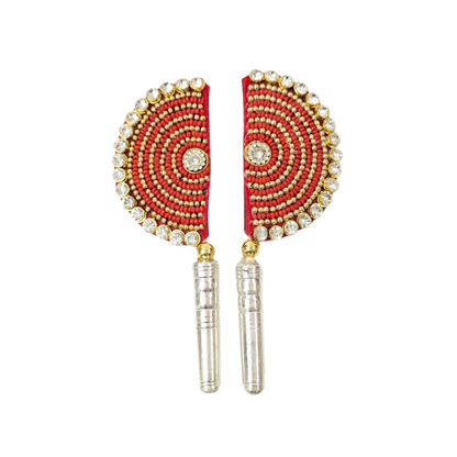 Handcrafted Pure Silver Pankhi For Laddu Gopal with Pearl Work Shriramsilverworks
