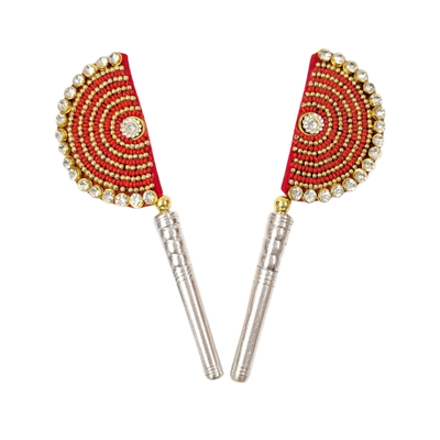 Handcrafted Pure Silver Pankhi For Laddu Gopal with Pearl Work Shriramsilverworks