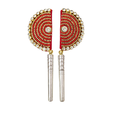 Handcrafted Pure Silver Pankhi For Laddu Gopal with Pearl Work Shriramsilverworks