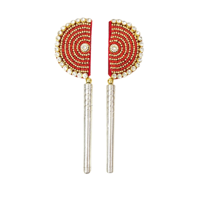 Handcrafted Pure Silver Pankhi For Laddu Gopal with Pearl Work Shriramsilverworks