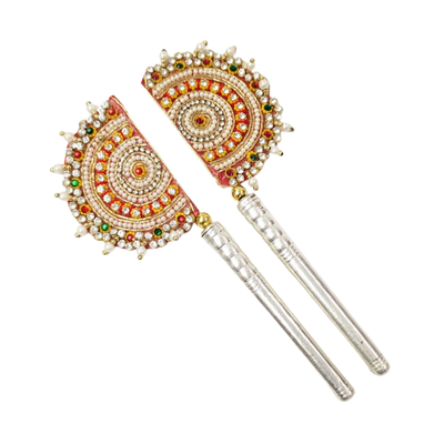 Handcrafted Pure Silver Pankhi For Laddu Gopal with Pearl Work Shriramsilverworks