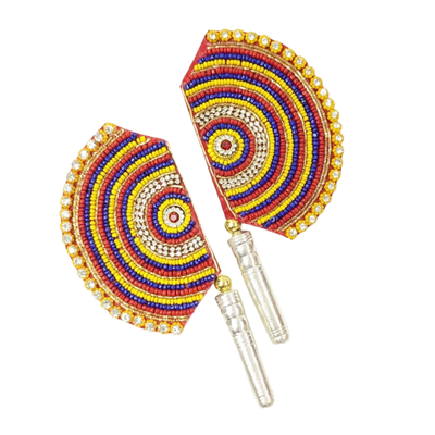 Handcrafted Pure Silver Pankhi For Laddu Gopal with Pearl Work Shriramsilverworks