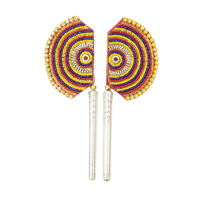 Handcrafted Pure Silver Pankhi For Laddu Gopal with Pearl Work Shriramsilverworks