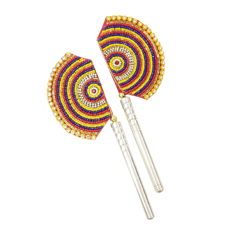 Handcrafted Pure Silver Pankhi For Laddu Gopal with Pearl Work Shriramsilverworks