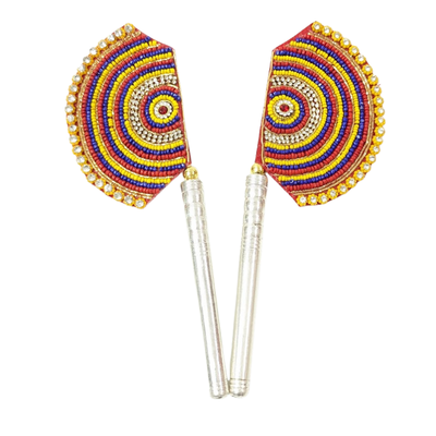 Handcrafted Pure Silver Pankhi For Laddu Gopal with Pearl Work Shriramsilverworks