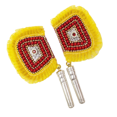 Handcrafted Pure Silver Pankhi For Laddu Gopal with Pearl Work Shriramsilverworks