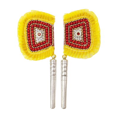 Handcrafted Pure Silver Pankhi For Laddu Gopal with Pearl Work Shriramsilverworks