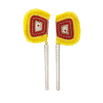 Handcrafted Pure Silver Pankhi For Laddu Gopal with Pearl Work Shriramsilverworks