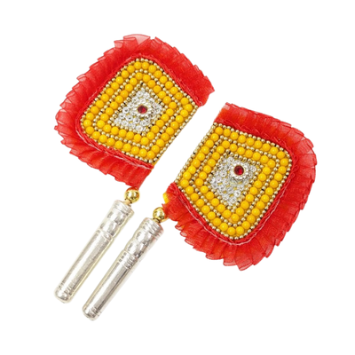 Handcrafted Pure Silver Pankhi For Laddu Gopal with Pearl Work Shriramsilverworks