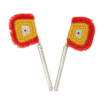 Handcrafted Pure Silver Pankhi For Laddu Gopal with Pearl Work Shriramsilverworks