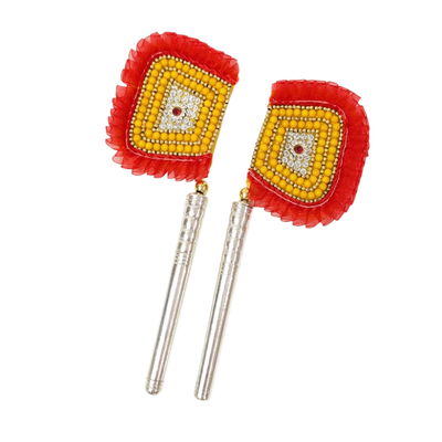 Handcrafted Pure Silver Pankhi For Laddu Gopal with Pearl Work Shriramsilverworks