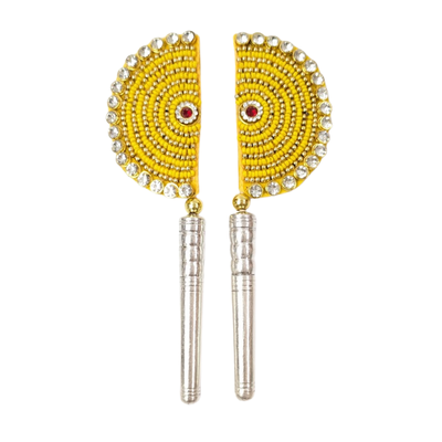 Handcrafted Pure Silver Pankhi For Laddu Gopal with Pearl Work Shriramsilverworks