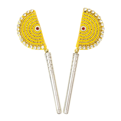 Handcrafted Pure Silver Pankhi For Laddu Gopal with Pearl Work Shriramsilverworks