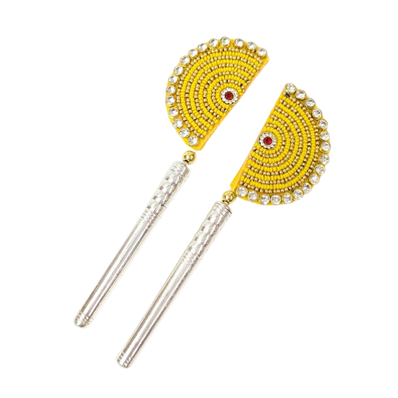 Handcrafted Pure Silver Pankhi For Laddu Gopal with Pearl Work Shriramsilverworks