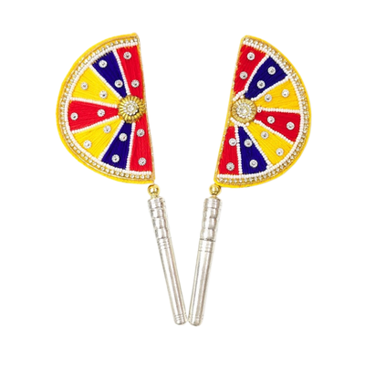 Handcrafted Pure Silver Pankhi For Laddu Gopal with Pearl Work Shriramsilverworks