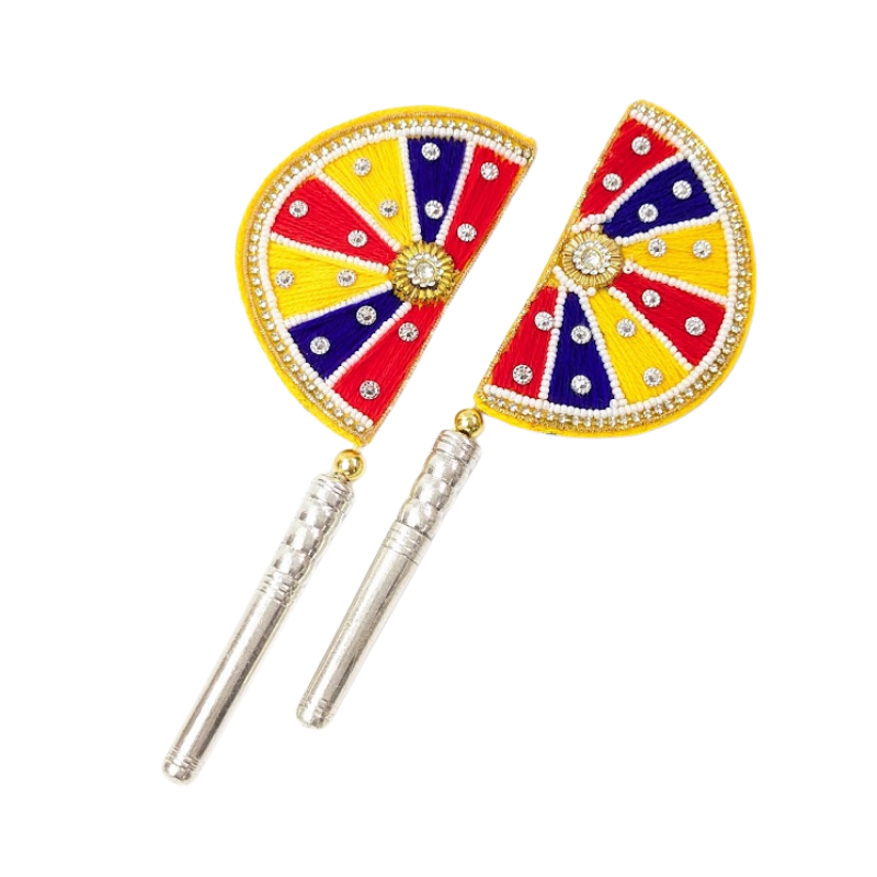 Handcrafted Pure Silver Pankhi For Laddu Gopal with Pearl Work Shriramsilverworks