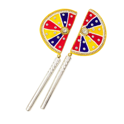 Handcrafted Pure Silver Pankhi For Laddu Gopal with Pearl Work Shriramsilverworks