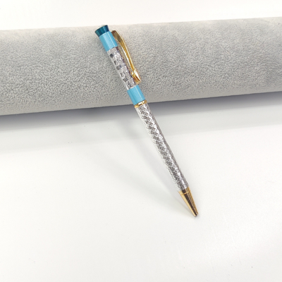 999 Pure Silver Ballpoint Pen Turquoise Royale Shriramsilverworks