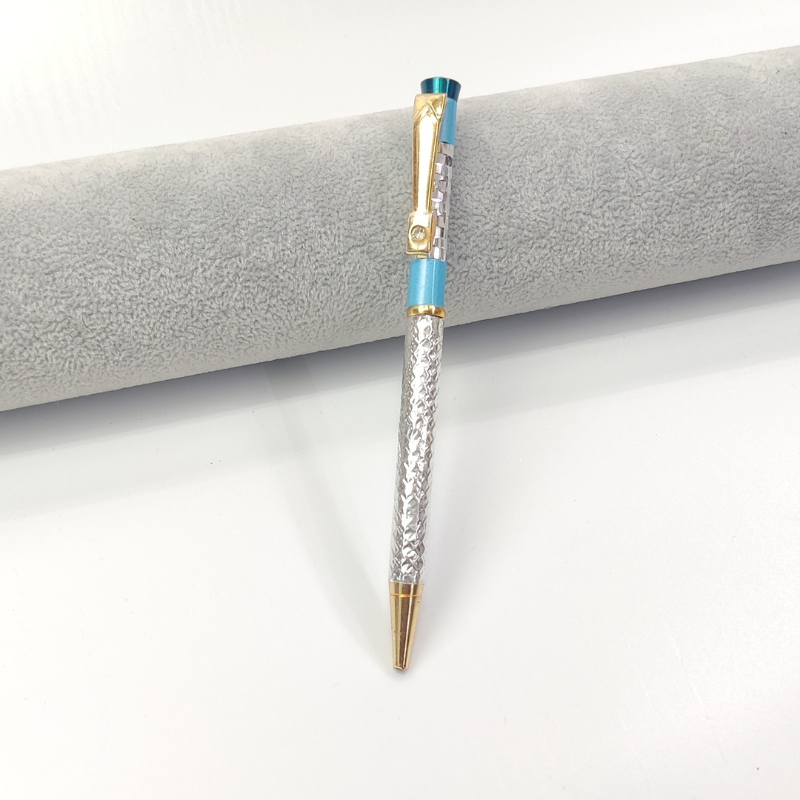 999 Pure Silver Ballpoint Pen Turquoise Royale Shriramsilverworks
