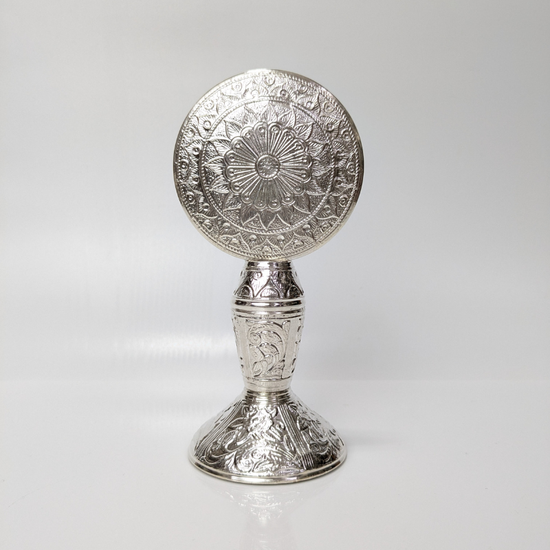 Heritage Handcrafted Silver Table Clock Shriramsilverworks